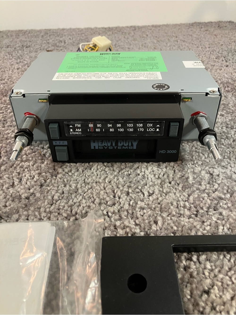 Heavy Duty Modek: HD 3000 Car Stereo Receiver AM/FM Radio w/Cassette Player New!